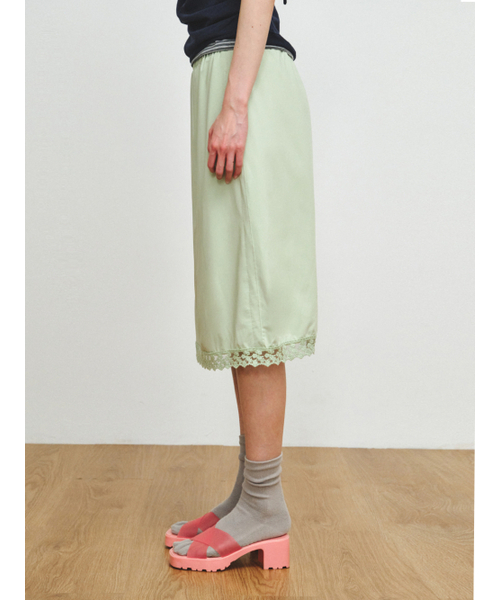 PLZPROJECT（プリーズプロジェクト）の「LACE MIDI SKIRT, MINT（スカート・レディース・ミント・FREE）」の6枚目の写真