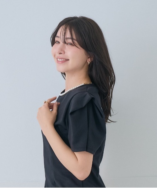 Neige(ネージュ)の「フォルムスリーブカットソー(Tシャツ/カットソー・レディース・ホワイト/ブラック・ONE SIZE)」の18枚目の写真