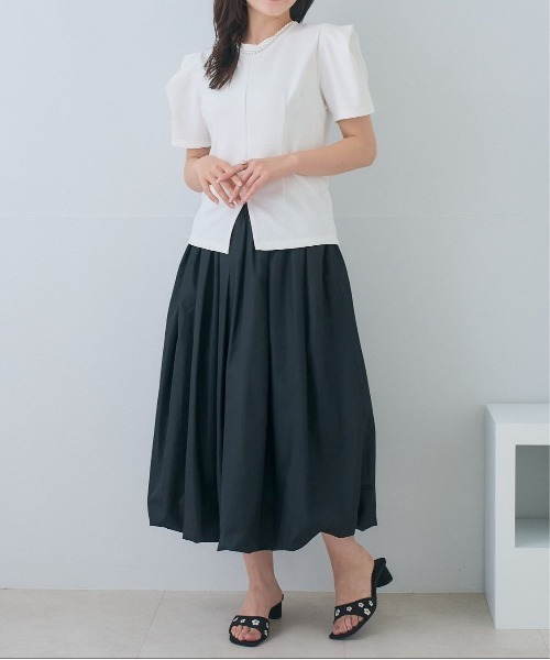 Neige(ネージュ)の「フォルムスリーブカットソー(Tシャツ/カットソー・レディース・ホワイト/ブラック・ONE SIZE)」の19枚目の写真