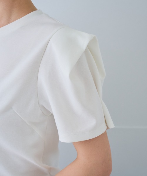 Neige(ネージュ)の「フォルムスリーブカットソー(Tシャツ/カットソー・レディース・ホワイト/ブラック・ONE SIZE)」の10枚目の写真
