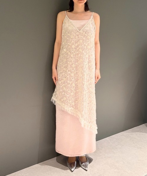 ANDRESD（アンドレスド）の「フラワースパンコールキャミドレス / flower spangle cami dress（ドレス・レディース・イエロー/ブラック/オフホワイト/シルバー/ピンク/アイボリー・L/M）」の22枚目の写真