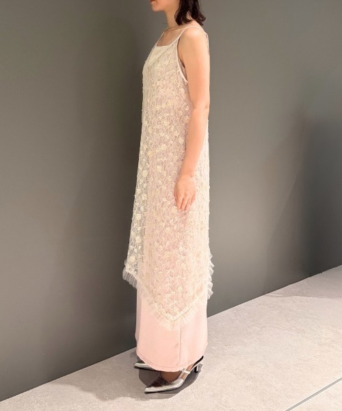 ANDRESD（アンドレスド）の「フラワースパンコールキャミドレス / flower spangle cami dress（ドレス・レディース・イエロー/ブラック/オフホワイト/シルバー/ピンク/アイボリー・L/M）」の21枚目の写真