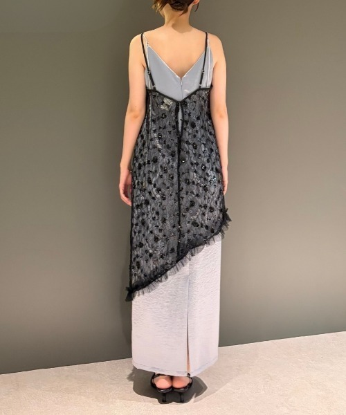 ANDRESD（アンドレスド）の「フラワースパンコールキャミドレス / flower spangle cami dress（ドレス・レディース・イエロー/ブラック/オフホワイト/シルバー/ピンク/アイボリー・L/M）」の17枚目の写真