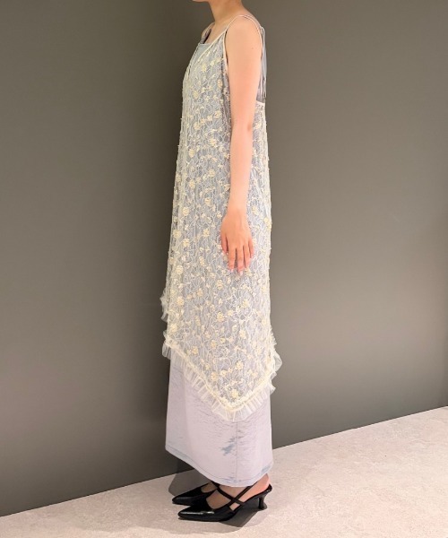 ANDRESD（アンドレスド）の「フラワースパンコールキャミドレス / flower spangle cami dress（ドレス・レディース・イエロー/ブラック/オフホワイト/シルバー/ピンク/アイボリー・L/M）」の15枚目の写真