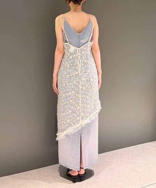 ANDRESD（アンドレスド）の「フラワースパンコールキャミドレス / flower spangle cami dress（ドレス・レディース・イエロー/ブラック/オフホワイト/シルバー/ピンク/アイボリー・L/M）」の14枚目の写真