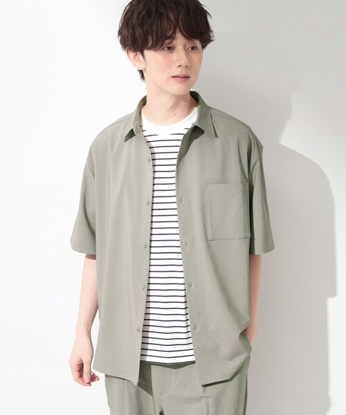 THE SHOP TK (ザ ショップ ティーケー )の「クールウェザー 半袖シャツ 接触冷感/洗濯機OK/セットアップ可(シャツ/ブラウス・メンズ・ライトベージュ/ライトグレー/チャコールグレー・04/03/02)」の17枚目の写真