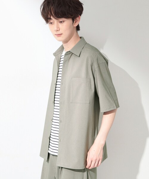 THE SHOP TK (ザ ショップ ティーケー )の「クールウェザー 半袖シャツ 接触冷感/洗濯機OK/セットアップ可(シャツ/ブラウス・メンズ・ライトベージュ/ライトグレー/チャコールグレー・04/03/02)」の18枚目の写真