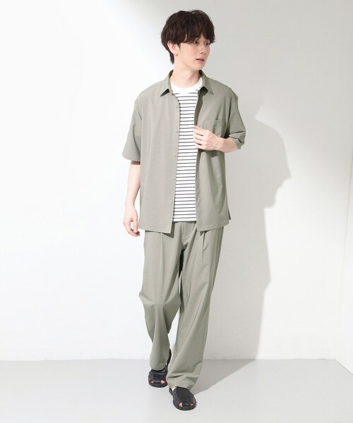 THE SHOP TK (ザ ショップ ティーケー )の「クールウェザー 半袖シャツ 接触冷感/洗濯機OK/セットアップ可(シャツ/ブラウス・メンズ・ライトベージュ/ライトグレー/チャコールグレー・04/03/02)」の19枚目の写真