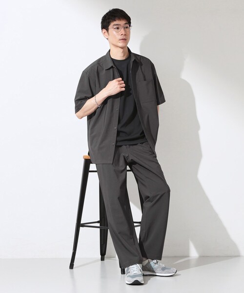 THE SHOP TK (ザ ショップ ティーケー )の「クールウェザー 半袖シャツ 接触冷感/洗濯機OK/セットアップ可(シャツ/ブラウス・メンズ・ライトベージュ/ライトグレー/チャコールグレー・04/03/02)」の7枚目の写真