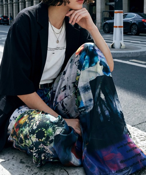 antiqua（アンティカ）の「配色プリント ロング ワイドパンツ（その他パンツ・レディース・その他・MEDIUM/LARGE）」の5枚目の写真