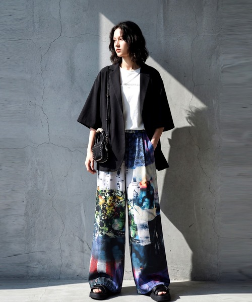 antiqua（アンティカ）の「配色プリント ロング ワイドパンツ（その他パンツ・レディース・その他・MEDIUM/LARGE）」の3枚目の写真