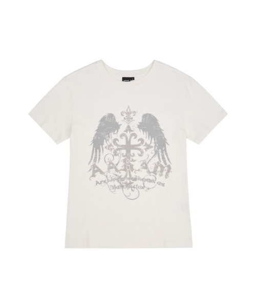 AAKAM（アーカム）の「Cross Wing Half Top (White)（Tシャツ/カットソー・レディース・その他・1/2/3）」の2枚目の写真