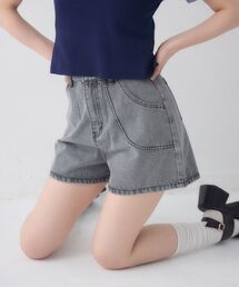 【2サイズ展開】切替デニムショートパンツ