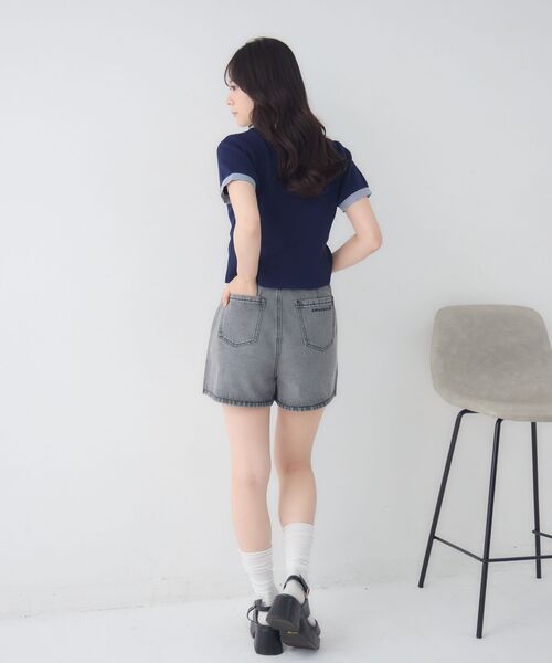 ems excite(エムズエキサイト)の「【2サイズ展開】切替デニムショートパンツ(デニムパンツ・レディース・ブラック/ブルー系その他5/ライトブルー・SMALL/MEDIUM)」の22枚目の写真