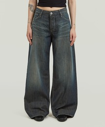 Roxx Wide Jeans/ヴィンテージライクワイドルーズロングレングスジーンズ