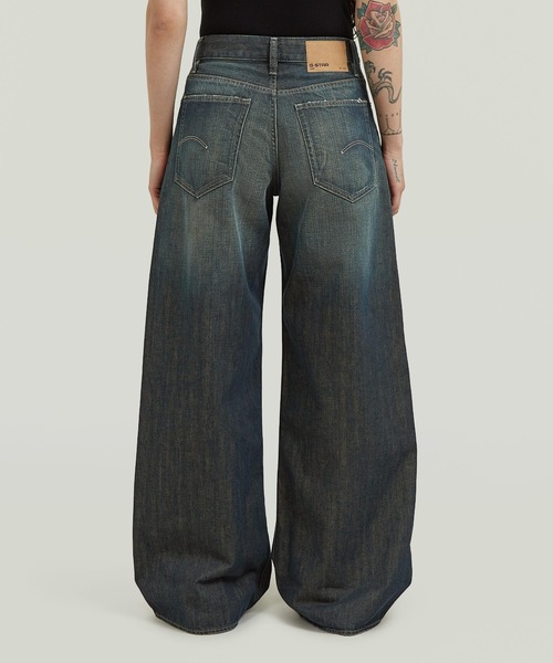 G-STAR(ジースター)の「Roxx Wide Jeans/ヴィンテージライクワイドルーズロングレングスジーンズ(デニムパンツ・レディース・インディゴブルー・26inch/25inch/24inch/27inch)」の2枚目の写真