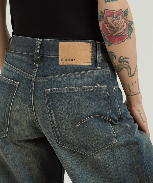 G-STAR(ジースター)の「Roxx Wide Jeans/ヴィンテージライクワイドルーズロングレングスジーンズ(デニムパンツ・レディース・インディゴブルー・26inch/25inch/24inch/27inch)」の3枚目の写真