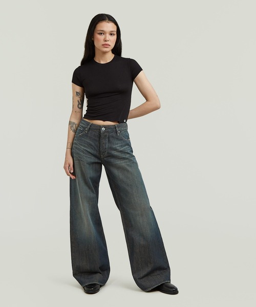 G-STAR(ジースター)の「Roxx Wide Jeans/ヴィンテージライクワイドルーズロングレングスジーンズ(デニムパンツ・レディース・インディゴブルー・26inch/25inch/24inch/27inch)」の5枚目の写真