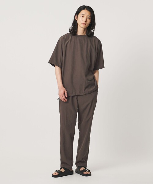 UNITED ARROWS(ユナイテッドアローズ)の「DotAir ドットエア 1プリーツ テーパード パンツ 吸水速乾 タテストレッチ(スラックス・メンズ・ダークブラウン/ブラック・L/XL/M/S)」の5枚目の写真
