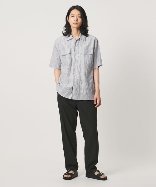 UNITED ARROWS(ユナイテッドアローズ)の「DotAir ドットエア 1プリーツ テーパード パンツ 吸水速乾 タテストレッチ(スラックス・メンズ・ダークブラウン/ブラック・L/XL/M/S)」の7枚目の写真