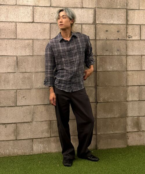 DNSR(ディーエヌエスアール)の「ライトサマーチェックシャツ ネイビー(シャツ/ブラウス・メンズ・その他・MEDIUM/LARGE/X-LARGE/SMALL)」の3枚目の写真