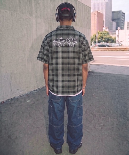 SPINNS(スピンズ)の「オンブレチェックシャツ/半袖/パールストリートロゴ(シャツ/ブラウス・メンズ・ブラック・ONESIZE)」の3枚目の写真