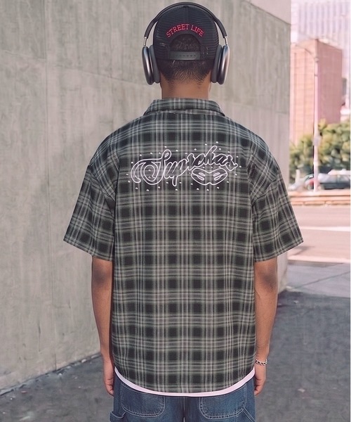 SPINNS(スピンズ)の「オンブレチェックシャツ/半袖/パールストリートロゴ(シャツ/ブラウス・メンズ・ブラック・ONESIZE)」の7枚目の写真