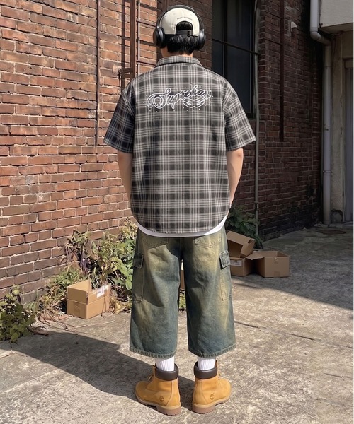 SPINNS(スピンズ)の「オンブレチェックシャツ/半袖/パールストリートロゴ(シャツ/ブラウス・メンズ・ブラック・ONESIZE)」の5枚目の写真