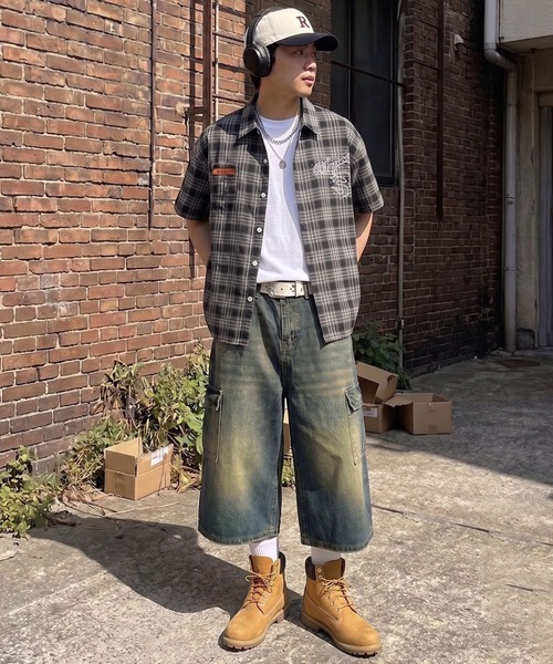 SPINNS(スピンズ)の「オンブレチェックシャツ/半袖/パールストリートロゴ(シャツ/ブラウス・メンズ・ブラック・ONESIZE)」の4枚目の写真