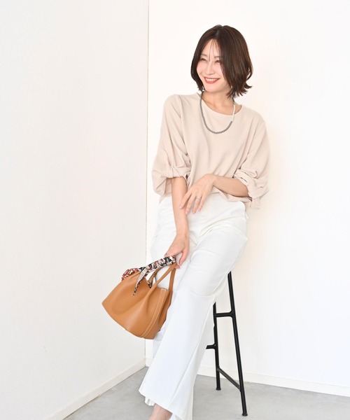 Ehre style（エーレスタイル）の「コンパクト×大容量 愛されキューブ鞄 おまけスカーフ付き（ハンドバッグ・レディース・ブラウン/ブラック/グレイッシュベージュ・FREE）」の8枚目の写真