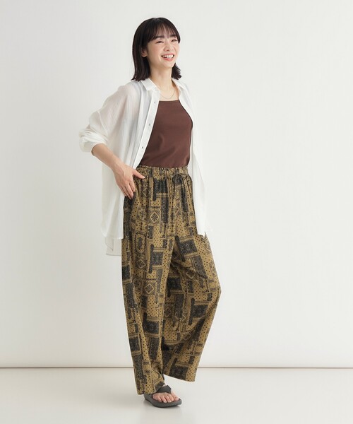 HONEYSUCKLE ROSE(ハニーサックルローズ)の「ペイズリー柄イージーパンツ(その他パンツ・レディース・ダークブラウン系/ネイビー系・05/04)」の7枚目の写真