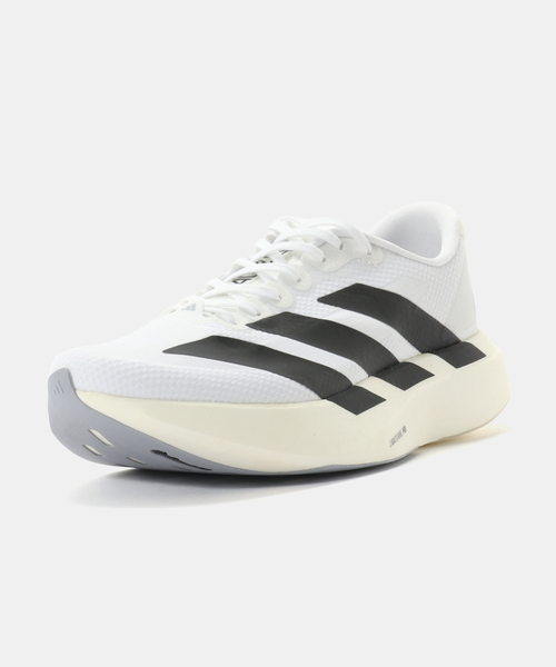 adidas（アディダス）の「adidas ADIZERO EVO SL WOVEN W JR4736（スニーカー・レディース・ホワイト・24.5cm/24cm/23.5cm/23cm/22.5cm）」の2枚目の写真