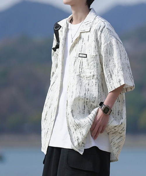 KELVIN(ケルヴァン)の「Wood Wash Shirt ウッドウォッシュシャツ(シャツ/ブラウス・メンズ・グレー/ブルー・LARGE/MEDIUM)」の1枚目の写真