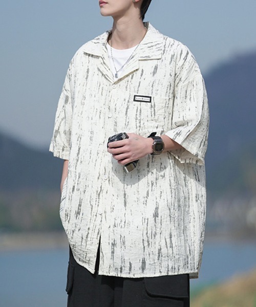 KELVIN(ケルヴァン)の「Wood Wash Shirt ウッドウォッシュシャツ(シャツ/ブラウス・メンズ・グレー/ブルー・LARGE/MEDIUM)」の3枚目の写真