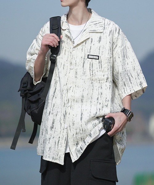 KELVIN(ケルヴァン)の「Wood Wash Shirt ウッドウォッシュシャツ(シャツ/ブラウス・メンズ・グレー/ブルー・LARGE/MEDIUM)」の5枚目の写真