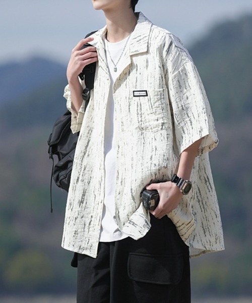 KELVIN(ケルヴァン)の「Wood Wash Shirt ウッドウォッシュシャツ(シャツ/ブラウス・メンズ・グレー/ブルー・LARGE/MEDIUM)」の7枚目の写真