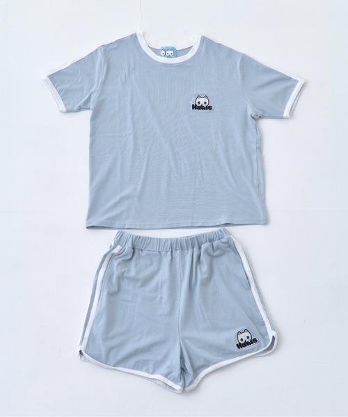 Hauls(ハウルズ)の「24hオフモード!ダブルラインセットアップ(Tシャツ/カットソー・レディース・ブラック/ピンク/サックスブルー・FREE)」の18枚目の写真