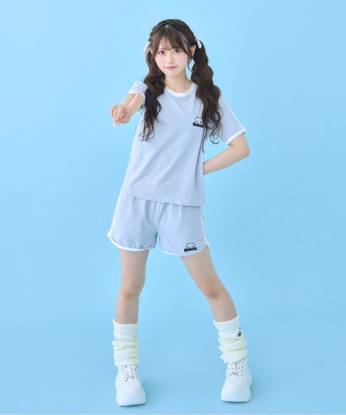 Hauls(ハウルズ)の「24hオフモード!ダブルラインセットアップ(Tシャツ/カットソー・レディース・ブラック/ピンク/サックスブルー・FREE)」の5枚目の写真