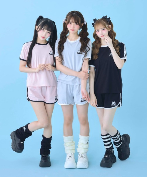 Hauls(ハウルズ)の「24hオフモード!ダブルラインセットアップ(Tシャツ/カットソー・レディース・ブラック/ピンク/サックスブルー・FREE)」の13枚目の写真
