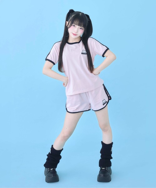 Hauls(ハウルズ)の「24hオフモード!ダブルラインセットアップ(Tシャツ/カットソー・レディース・ブラック/ピンク/サックスブルー・FREE)」の6枚目の写真