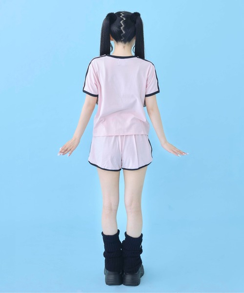 Hauls(ハウルズ)の「24hオフモード!ダブルラインセットアップ(Tシャツ/カットソー・レディース・ブラック/ピンク/サックスブルー・FREE)」の12枚目の写真