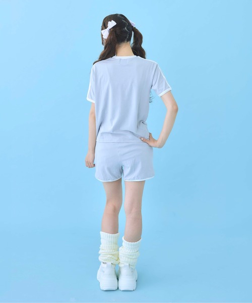 Hauls(ハウルズ)の「24hオフモード!ダブルラインセットアップ(Tシャツ/カットソー・レディース・ブラック/ピンク/サックスブルー・FREE)」の10枚目の写真
