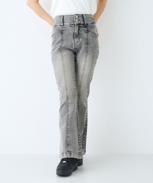 LOVETOXIC(ラブトキシック)の「【ストレッチ】キラキラフレアデニムパンツ(デニムパンツ・キッズ・グレー/ブルー・130cm/S:140cm/M:150cm/L:160cm)」の8枚目の写真