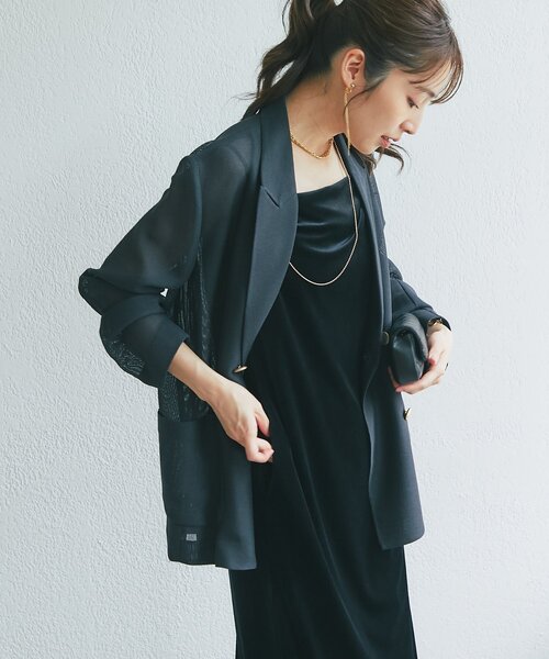 La boutique BonBon（ラブティックボンボン）の「ベロアキャミワンピース（ワンピース・レディース・ネイビー/ブラック・38/36）」の22枚目の写真