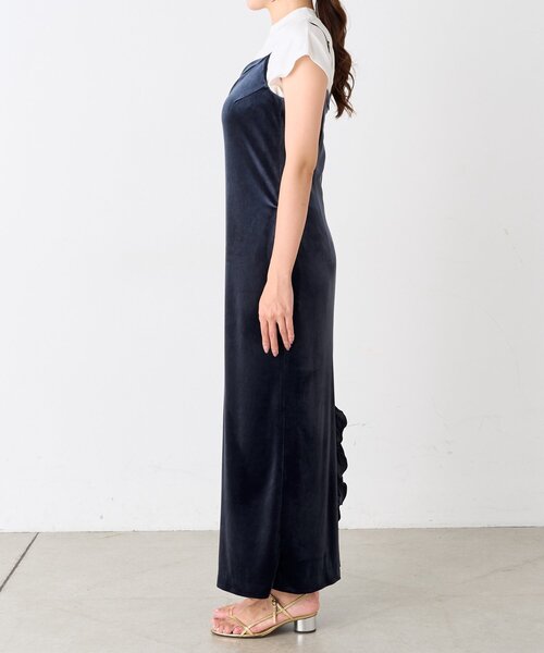 La boutique BonBon（ラブティックボンボン）の「ベロアキャミワンピース（ワンピース・レディース・ネイビー/ブラック・38/36）」の13枚目の写真