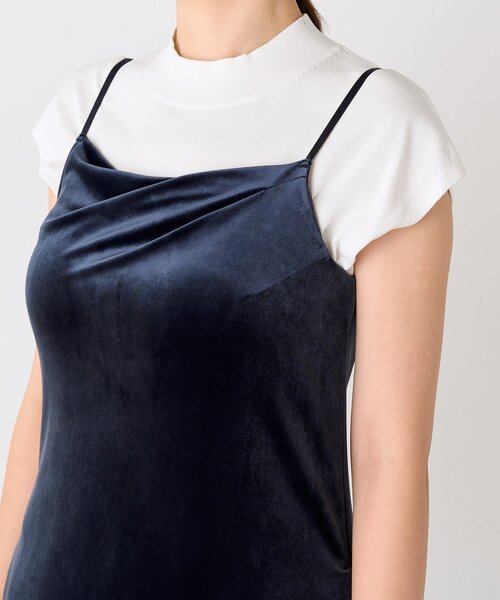 La boutique BonBon（ラブティックボンボン）の「ベロアキャミワンピース（ワンピース・レディース・ネイビー/ブラック・38/36）」の10枚目の写真