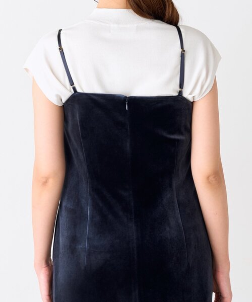 La boutique BonBon（ラブティックボンボン）の「ベロアキャミワンピース（ワンピース・レディース・ネイビー/ブラック・38/36）」の9枚目の写真
