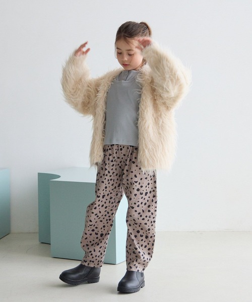 BAYFLOW（ベイフロー）の「[POPなカラー展開♪]シャギーニットカーディガン[120/140/160cm](KIDS)（カーディガン/ボレロ・キッズ・ナチュラル/オレンジ/ライトグリーン・120cm/140cm/160cm）」の8枚目の写真