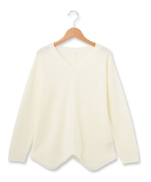 THE SHOP TK  | イレギュラーヘムVネックニット(ニット/セーター)