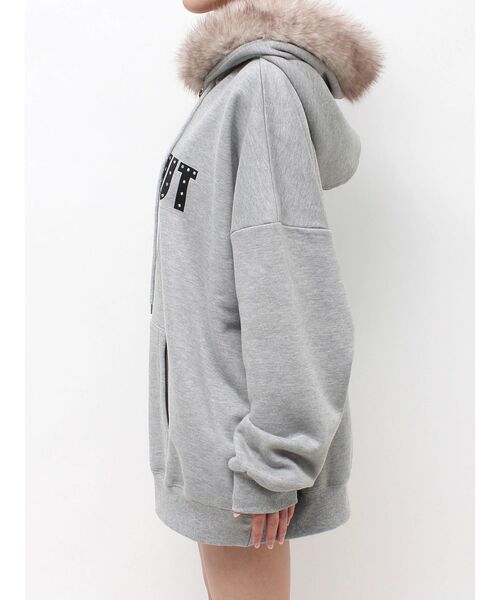 jouetie(ジュエティ)の「ファードッキングルーズジップフーディ(Tシャツ/カットソー・レディース・ネイビー/カーキ/グレー・FREE)」の11枚目の写真